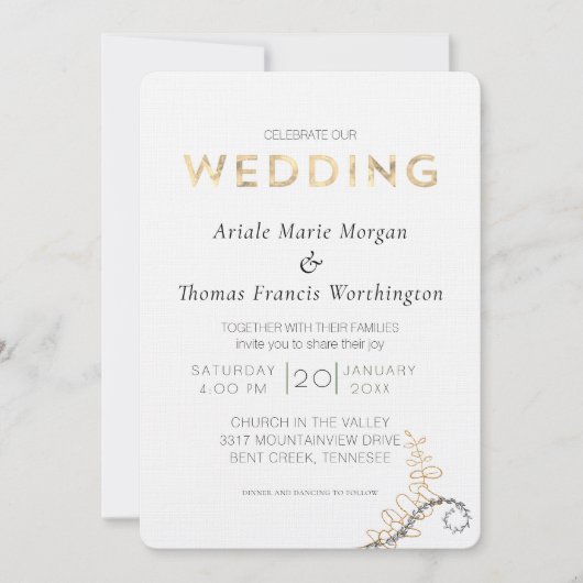 Light Oakwood Modern Kaart (Voorkant)