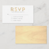 Light Oakwood Modern RSVP Enclosure Kaart (Voorkant / Achterkant)
