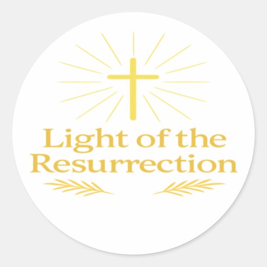 Light of Christ Sticker for Candle Gifts | Easter (Voorkant)