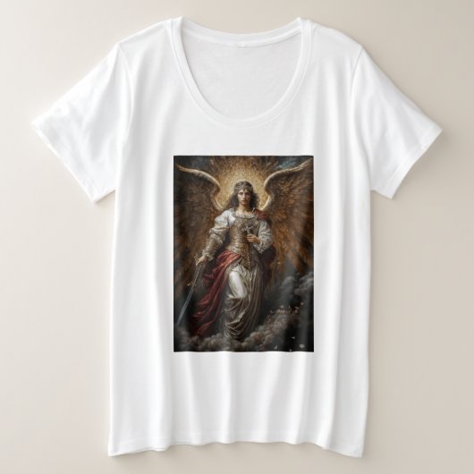 Light of Divine Order, Archangel Michael Grote Maat T-shirt (Design voorkant)
