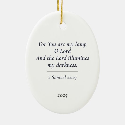 Light of Hope Keramisch Ornament (Achterkant)