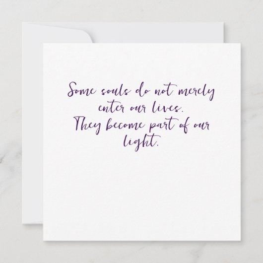 Light of My Light Card (Achterkant)