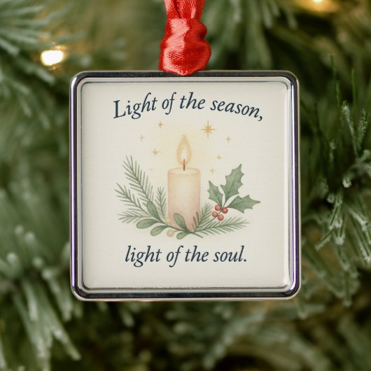 Light of the Season, Light of the Soul Metalen Ornament (Boom)