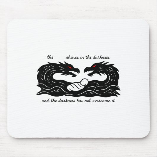 Light Of The World Baby Jesus Christian Design  Muismat (Voorkant)