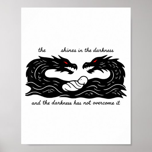 Light Of The World Baby Jesus Christian Design  Poster (Voorkant)