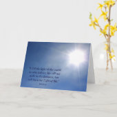 Light of the World Christian Greeting Card Kaart (Gele Bloem)