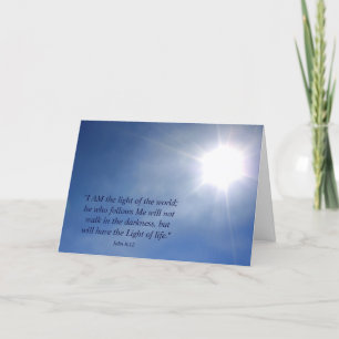 Light of the World Christian Greeting Card Kaart