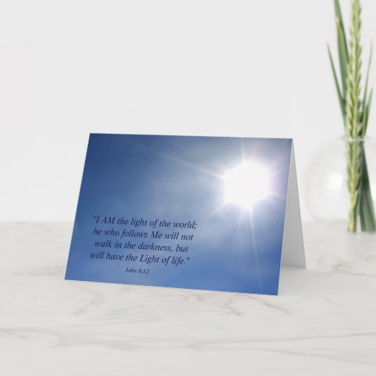 Light of the World Christian Greeting Card Kaart (Voorkant)