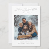 Light of the World Snowy Religious Family Photo Feestdagenkaart (Voorkant)