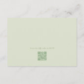 Light Olive Green Wedding Details Card Informatiekaartje (Achterkant)