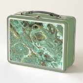 Light Olive Swirl Personalized Lunchbox (Voorkant)