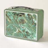 Light Olive Swirl Personalized Lunchbox (Achterkant)