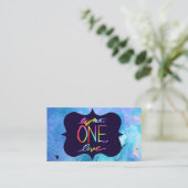 Light One Love Religness Card Visitekaartje (Staand voorkant)