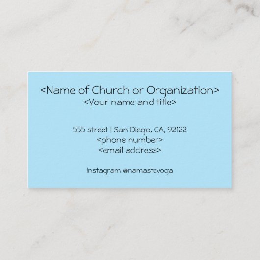 Light One Love Religness Card Visitekaartje (Achterkant)