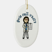 Light Optometrist Girl Keramisch Ornament (Rechts)