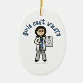 Light Optometrist Girl Keramisch Ornament (Voorkant)