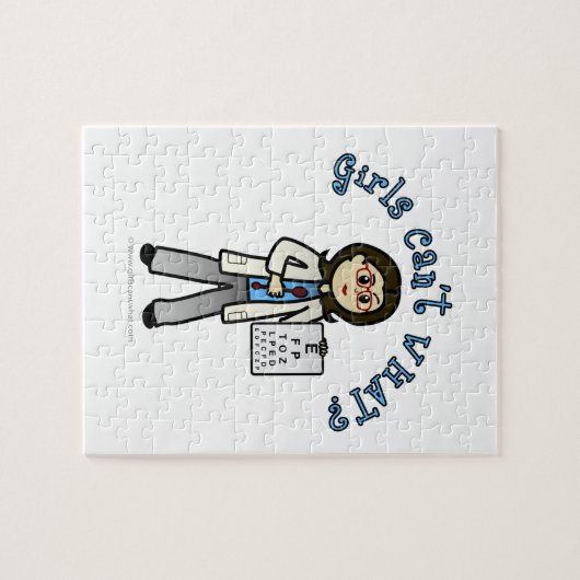 Light Optometrist Girl Legpuzzel (Horizontaal)