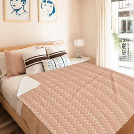 Light Orange Chevron Pattern Sherpa Blanket Deken