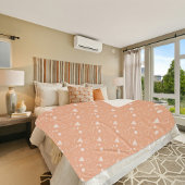 Light Orange Memphis Pattern Sherpa Blanket Deken