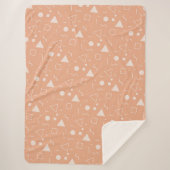 Light Orange Memphis Pattern Sherpa Blanket Sherpa Deken (Voorkant)