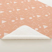Light Orange Memphis Pattern Sherpa Blanket Sherpa Deken (3/4)