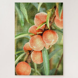  Light Oranje Georgia Peaches Waterverf Art Legpuzzel
