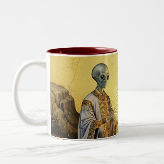 Light Orb Encounter - Mug Tweekleurige Koffiemok (Links)