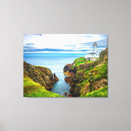 Light Over the Edge – Fanad Head Lighthouse Canvas Afdruk
