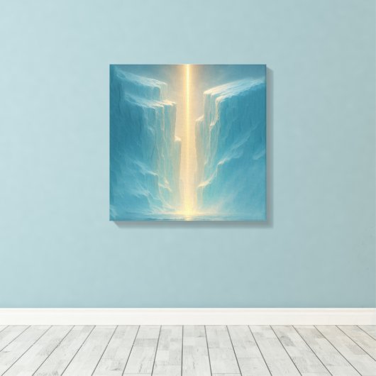 Light Over the Glacier Canvas Afdruk (Insitu (Houten vloer))