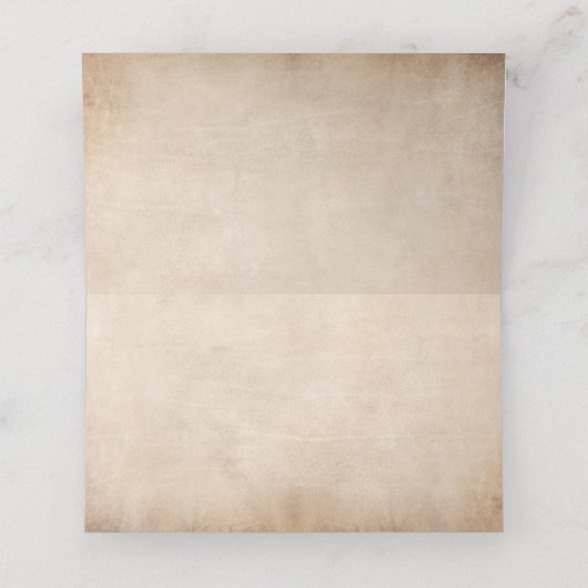 Light Paars and Gold Roos Parchment Folched Table Plaatskaartje (Binnenkant ongevouwen)