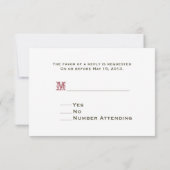 Light Paars Daisy & Barnwood Wedding R.S.V.P. RSVP Kaartje (Achterkant)