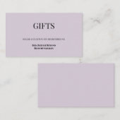 Light Paars Gift Registry Enclosure Kaart (Voorkant / Achterkant)