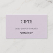 Light Paars Gift Registry Enclosure Kaart (Voorkant)
