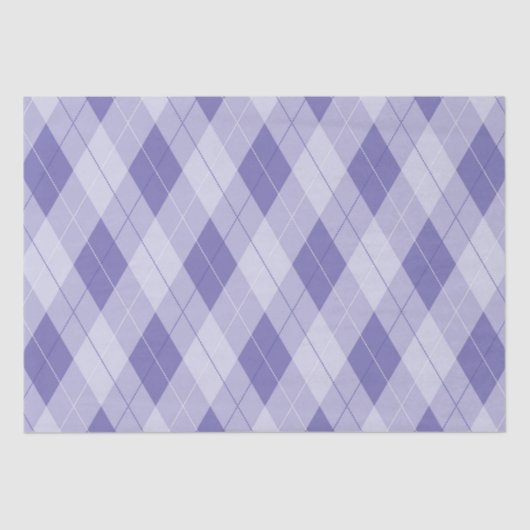Light Paars Lavender Lila Argyle Patroon Tissuepapier (Voorkant)