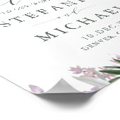 Light Paars Peonies Floral Spring Weduwen Welkom Poster (Hoek)