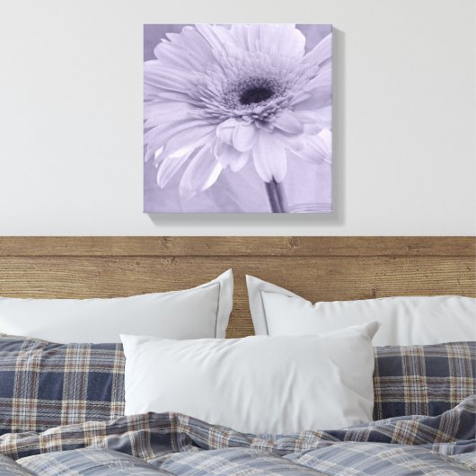 Light Paarse Gerber Daisy Canvas Afdruk (Insitu (Slaapkamer))