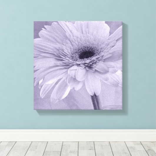 Light Paarse Gerber Daisy Canvas Afdruk (Insitu (Houten vloer))