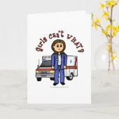 Light Paramedic Girl Kaart (Gele Bloem)