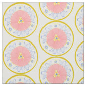 Light Passion Bloom Floral Medallion Bord Stof (Swatch)