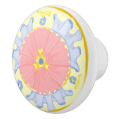 Light Passion Blooming Flowers medallion knob Keramische Knop (Rechts)