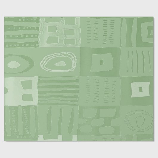 Light Pastel Afrocentric Oversized Motif Wrapping  Cadeaupapier (Vlak)