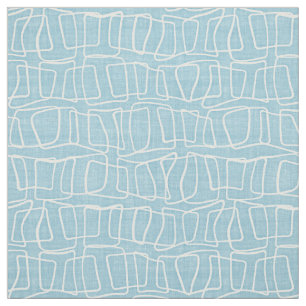 Light Pastel Blue Modern Round Squares Patroon Stof
