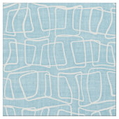 Light Pastel Blue Modern Round Squares Patroon Stof (Close Up)