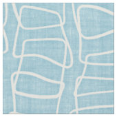 Light Pastel Blue Modern Round Squares Patroon Stof (Close Up)
