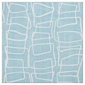 Light Pastel Blue Modern Round Squares Patroon Stof (Swatch)