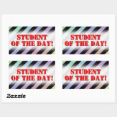 Light Pastel Colors & Black Stripes Pattern Rechthoekige Sticker (Vel)