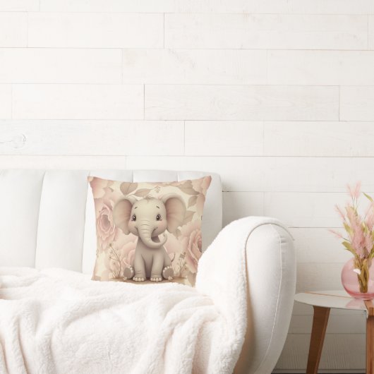 Light Pastel Floral Kussen (Bank)