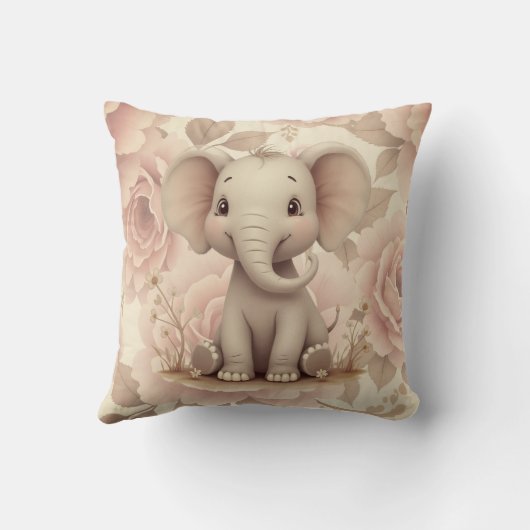 Light Pastel Floral Kussen (Achterkant)