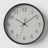 Light Pastel Grey Round (Medium) Wall Clock (Voorkant)