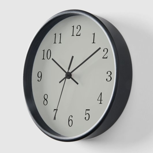 Light Pastel Grey Round (Medium) Wall Clock (Hoek)